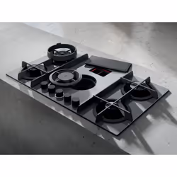 Elica NIKOLATESLA FLAME BL/F/83 Noir Intégré 88 cm Gaz 4 zone(s)