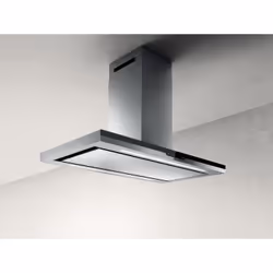 Elica PRF0148122, 757 m³/h, Conduit, 59 dB, Îlot, Noir, Acier inoxydable, Tactile