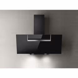 Elica PRF0166929, 650 m³/h, Conduit, 65 dB, Montée au mur, Noir, Verre