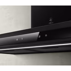Elica ADELE2-BLK-90 hotte Montée au mur Noir 770 m³/h A