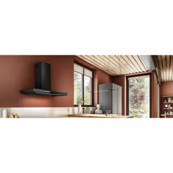Elica ADELE2-BLK-90 hotte Montée au mur Noir 770 m³/h A