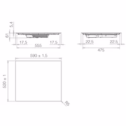 Elica Primis 604 Plus Noir Intégré 60 cm Plaque avec zone à induction 4 zone(s)