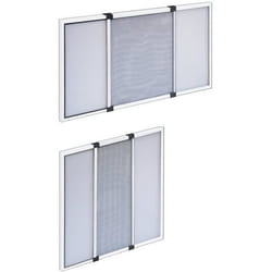 Moustiquaire extensible - TELESIO - 70X50 - Blanc - Aluminium - Ajustable