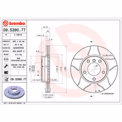 Disque de frein BREMBO MAX LINE 09.5390.77, 1 pièce