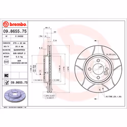 Disque de frein BREMBO MAX 09.8655.75, 1 pièce