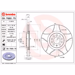 Disque de frein BREMBO MAX LINE 09.7880.75, 1 pièce