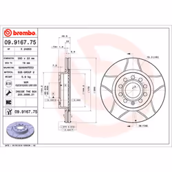 Disque de frein BREMBO MAX 09.9167.75, 1 pièce