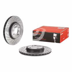 Disque de frein BREMBO 09A04711 avant, ventilé, rainuré, à haute teneur en carbone, 1 pièce