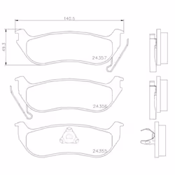 Jeu de plaquettes de frein BREMBO P 37 009
