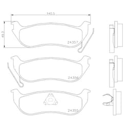 Jeu de plaquettes de frein BREMBO P 37 009