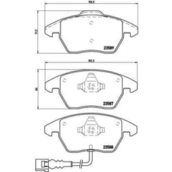 Plaquettes De Frein Avant Brembo P85075