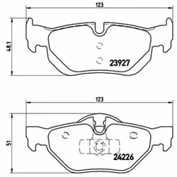 Jeu de plaquettes de frein BREMBO Xtra P 06 038X, arrière