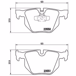 Jeu de plaquettes de frein BREMBO Xtra P 06 039X, arrière