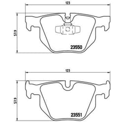 Jeu de plaquettes de frein BREMBO Xtra P 06 039X, arrière