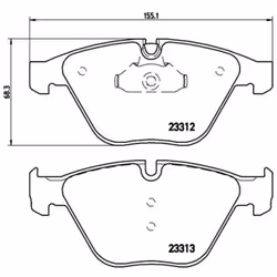 Jeu de plaquettes de frein BREMBO Xtra P 06 054X, avant