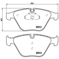 Jeu de plaquettes de frein BREMBO Xtra P 06 054X, avant