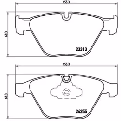 Jeu de plaquettes de frein BREMBO Xtra P 06 055X, avant