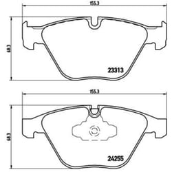 Jeu de plaquettes de frein BREMBO Xtra P 06 055X, avant
