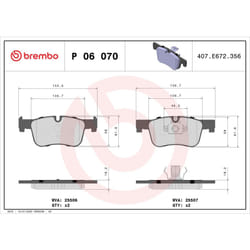 Jeu de plaquettes de frein BREMBO Xtra P 06 070X, avant