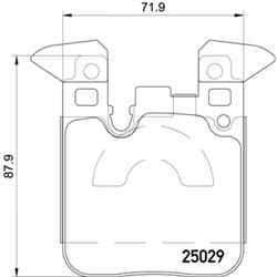 Jeu de plaquettes de frein BREMBO Xtra P 06 087X, arrière