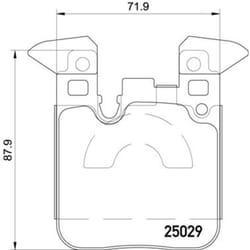 Jeu de plaquettes de frein BREMBO Xtra P 06 087X, arrière