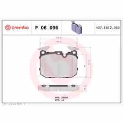 Jeu de plaquettes de frein BREMBO Xtra P 06 096X, avant