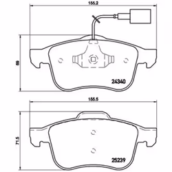 Jeu de plaquettes de frein BREMBO Xtra P 23 132X, arrière