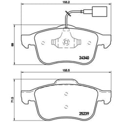 Jeu de plaquettes de frein BREMBO Xtra P 23 132X, arrière