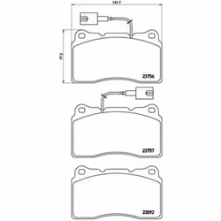 Jeu de plaquettes de frein BREMBO Xtra P 23 134X, avant