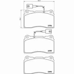 Jeu de plaquettes de frein BREMBO Xtra P 23 154X, avant