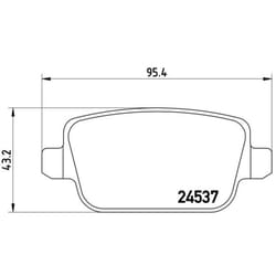 Jeu de plaquettes de frein BREMBO Xtra P 24 075X, arrière