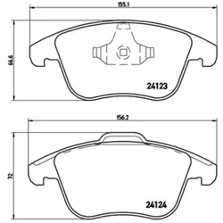 Jeu de plaquettes de frein BREMBO Xtra P 24 076X, avant