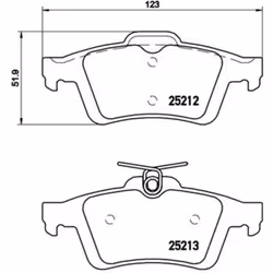 Jeu de plaquettes de frein BREMBO Xtra P 24 148X, arrière