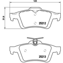 Jeu de plaquettes de frein BREMBO Xtra P 24 148X, arrière