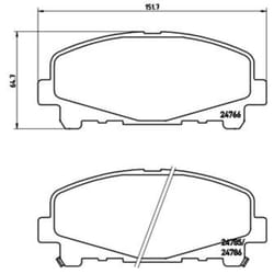 Jeu de plaquettes de frein BREMBO Xtra P 28 043X, avant