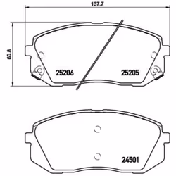 Jeu de plaquettes de frein BREMBO Xtra P 30 056X, avant