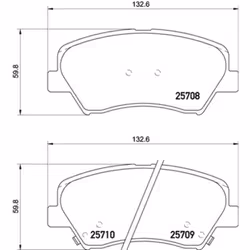 Jeu de plaquettes de frein BREMBO Xtra P 30 073X, avant