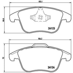 Jeu de plaquettes de frein BREMBO Xtra P 44 020X, avant