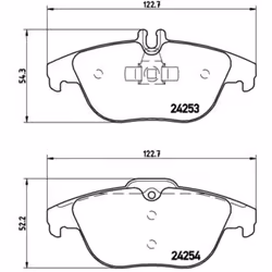 Jeu de plaquettes de frein BREMBO Xtra P 50 068X, arrière