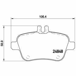 Jeu de plaquettes de frein BREMBO Xtra P 50 091X, arrière