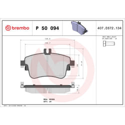 Jeu de plaquettes de frein BREMBO Xtra P 50 094X, avant