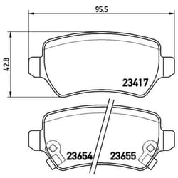 Jeu de plaquettes de frein BREMBO Xtra P 59 038X, arrière