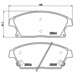 Jeu de plaquettes de frein BREMBO Xtra P 59 077X, avant