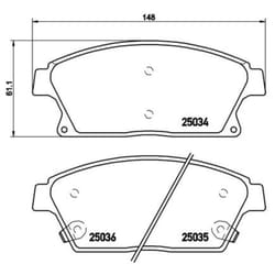 Jeu de plaquettes de frein BREMBO Xtra P 59 077X, avant