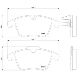 Jeu de plaquettes de frein BREMBO Xtra P 61 106X, avant