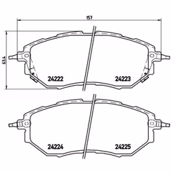 Jeu de plaquettes de frein BREMBO Xtra P 78 017X, avant