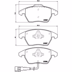 Jeu de plaquettes de frein BREMBO Xtra P 85 075X, avant