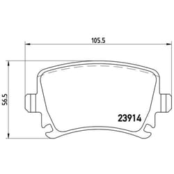 Jeu de plaquettes de frein BREMBO Xtra P 85 095X, arrière