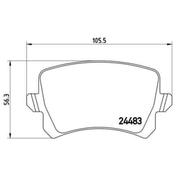 Jeu de plaquettes de frein BREMBO Xtra P 85 109X, arrière