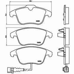 Jeu de plaquettes de frein BREMBO Xtra P 85 112X, avant